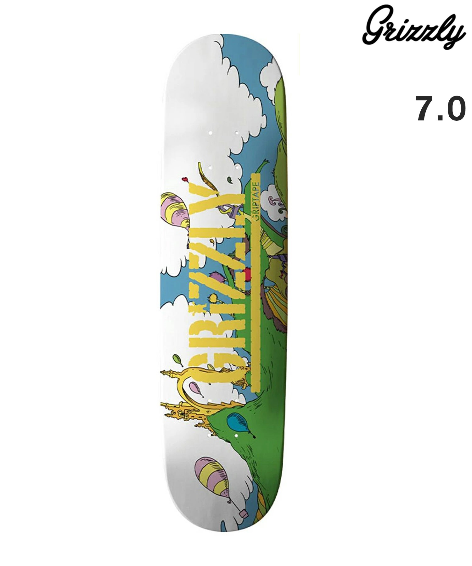 GRIZZLY グリズリー キッズ スケートボード デッキ 7.0inch UP AND