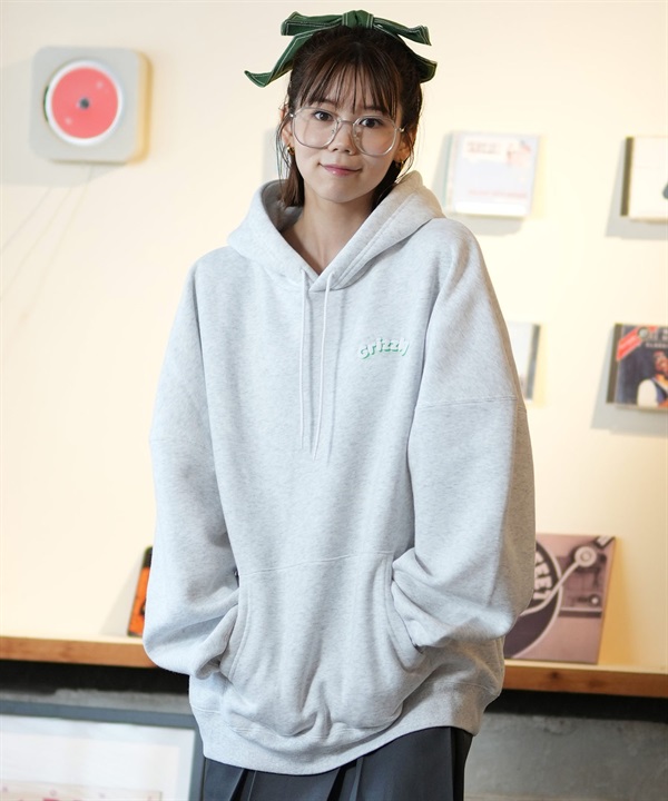 GRIZZLY グリズリー パーカー レディース プルオーバー バックプリント 刺しゅう 24G3334