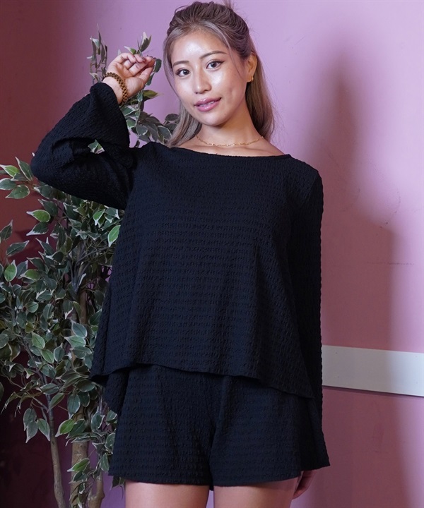 SARAEMERGE サラエマージュ 水着 レディース 4点セット ビキニ 長袖ラッシュガード ハーフパンツ SE2402-04