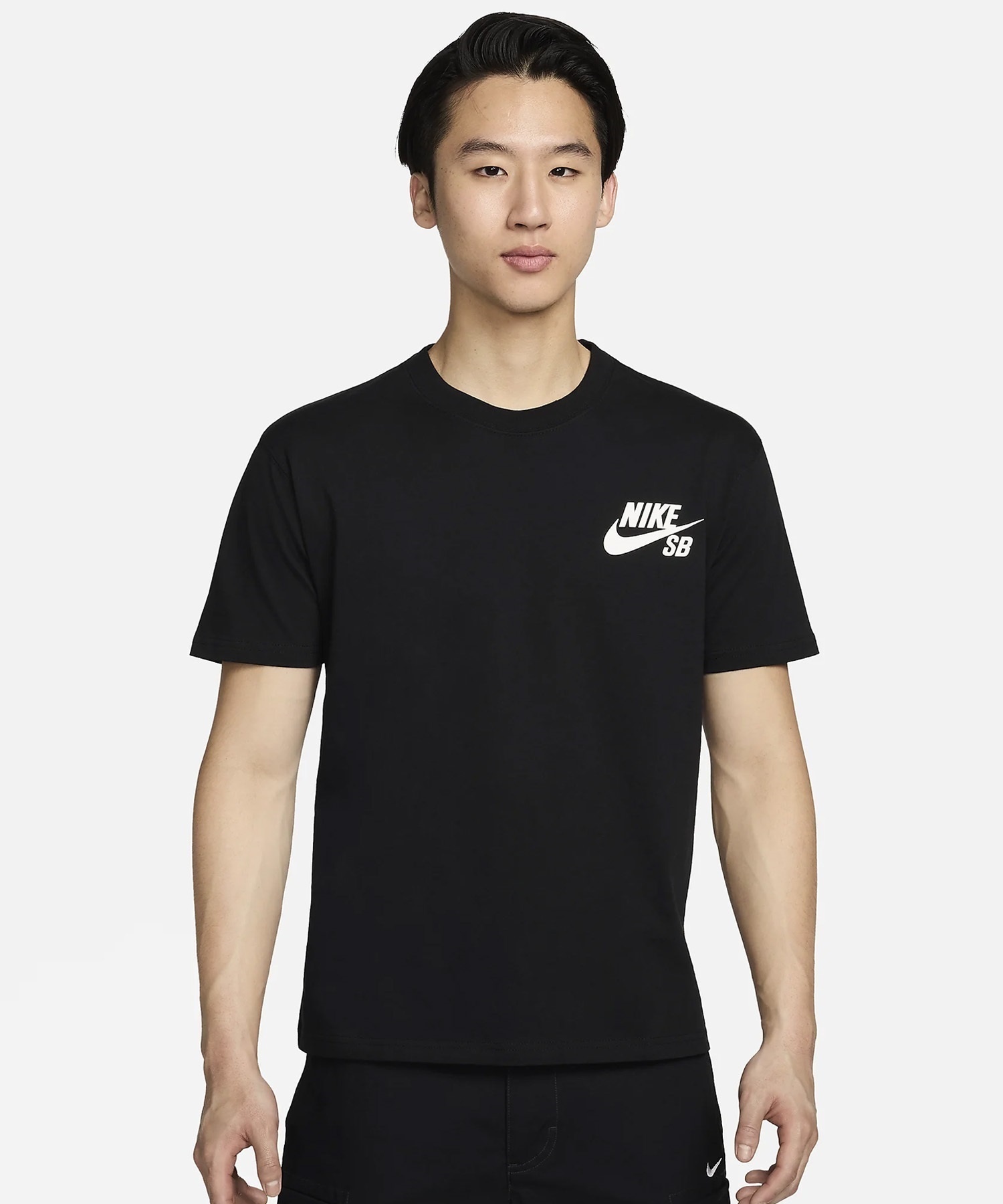 NIKE SB ナイキエスビー 半袖 Tシャツ メンズ クルーネック ワンポイント ロゴ スケートボード Tシャツ DC7818-010(010-M)