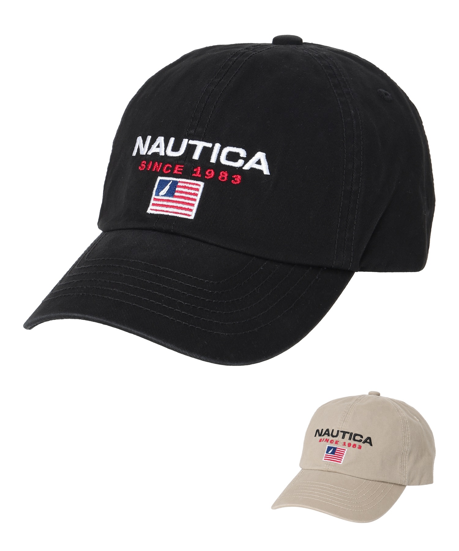 NAUTICA/ノーティカ SORTY LOGO EMB 6P CAP NT064 キャップ(BE/BK-FREE)