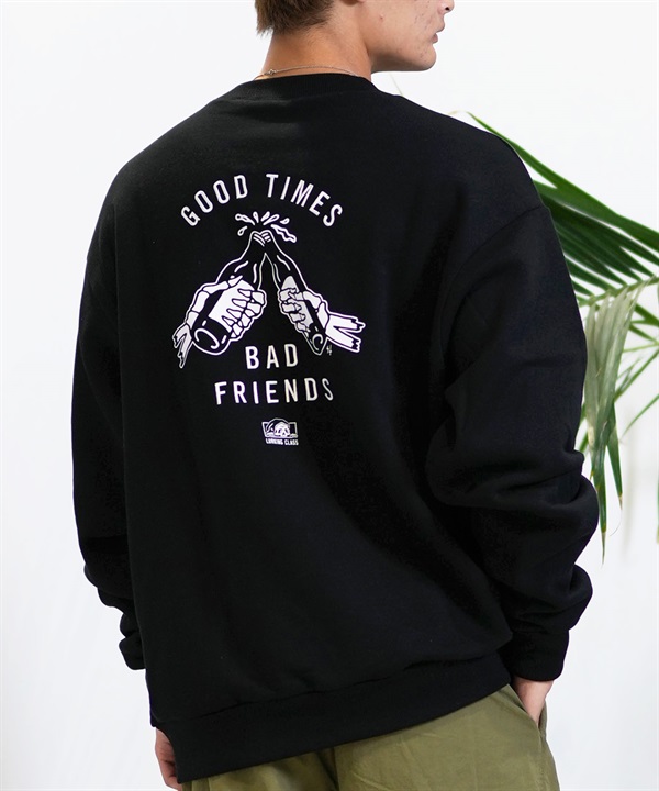 LURKING CLASS ラーキングクラス トレーナー クルーネック メンズ スウェット バックプリント 裏起毛 ST24FUM02 ムラサキスポーツ限定