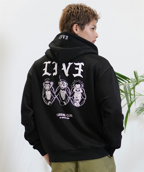 LURKING CLASS ラーキングクラス パーカー メンズ プルオーバー バックプリント ムラサキスポーツ限定 ST24FUM03