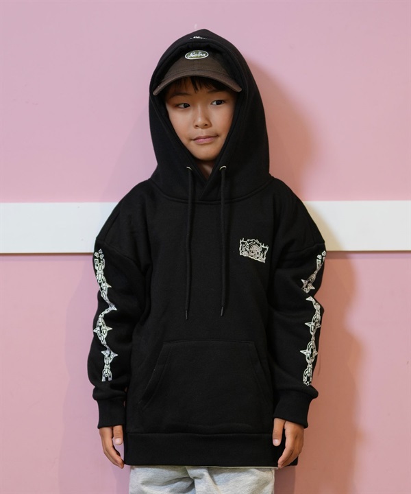 LURKING CLASS ラーキングクラス パーカー キッズ プルオーバー バックプリント FLASH HOOD ST24FUM03K