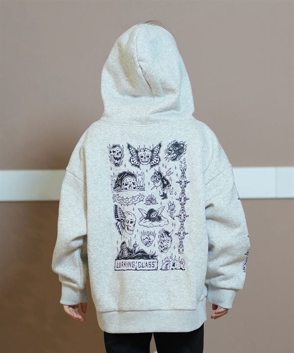 LURKING CLASS ラーキングクラス パーカー キッズ プルオーバー バックプリント FLASH HOOD ST24FUM03K