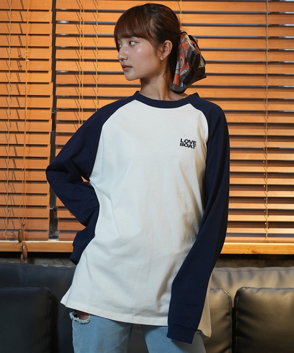 LOVE BOATラブボート 長袖 Tシャツ レディース ロンT ラグラン バックプリント オーバーサイズ LB-LST06