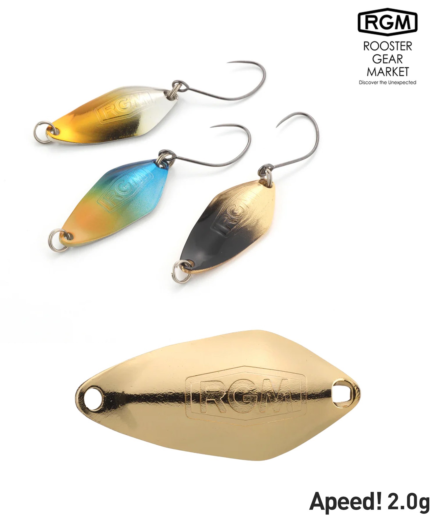 ROOSTER GEAR MARKET ルースターギアマーケット Apeed 2.0g フィッシング 仕掛け ルアー RGM ムラサキスポーツ(GOLD-2.0G)