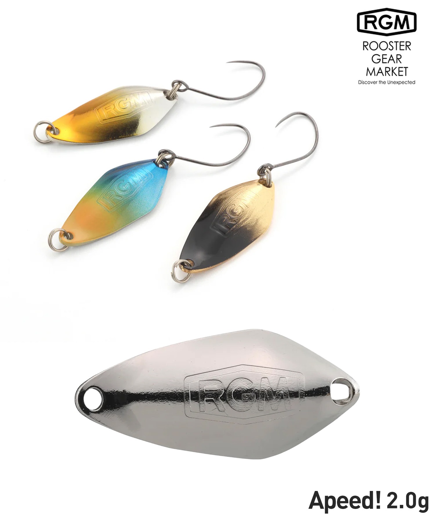 ROOSTER GEAR MARKET ルースターギアマーケット Apeed 2.0g フィッシング 仕掛け ルアー RGM ムラサキスポーツ(SILVE-2.0G)