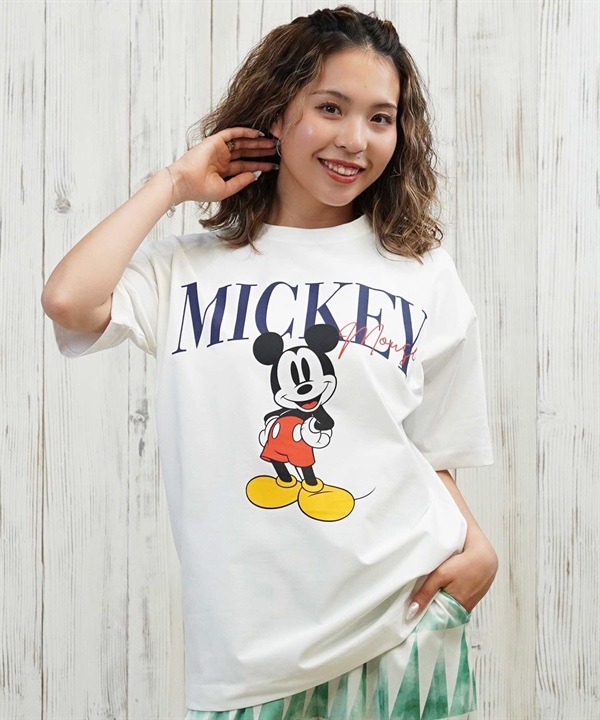ANTIBAL アンティバル 水着 レディース ラッシュガード 半袖 Tシャツ ミッキーマウス 水陸両用 UVカット 253AN2ST572