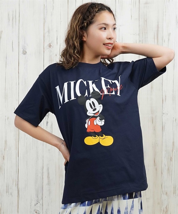 ANTIBAL アンティバル 水着 レディース ラッシュガード 半袖 Tシャツ ミッキーマウス 水陸両用 UVカット 253AN2ST572