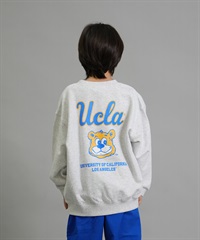 ANTIBAL アンティバル トレーナー スウェット キッズ ジュニア 子供 クルーネック UCLA バックプリント 裏毛 254AN3TR195 ムラサキスポーツ限定(WHT-130cm)