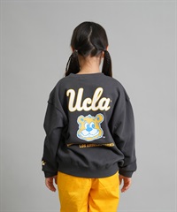 ANTIBAL アンティバル トレーナー スウェット キッズ ジュニア 子供 クルーネック UCLA バックプリント 裏毛 254AN3TR195 ムラサキスポーツ限定(GRY-130cm)