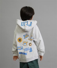 ANTIBAL アンティバル プルオーバー パーカー キッズ ジュニア 子供 UCLA スウェット フーディー ロゴ バックプリント 裏毛 254AN3PK115 ムラサキスポーツ限定(WHT-130cm)