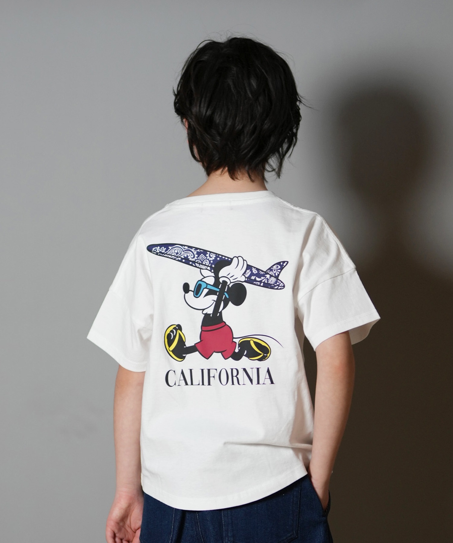 ANTIBAL アンティバル 半袖 Tシャツ キッズ バックプリント ミッキーマウス 252AN3ST540(WHT-130cm)