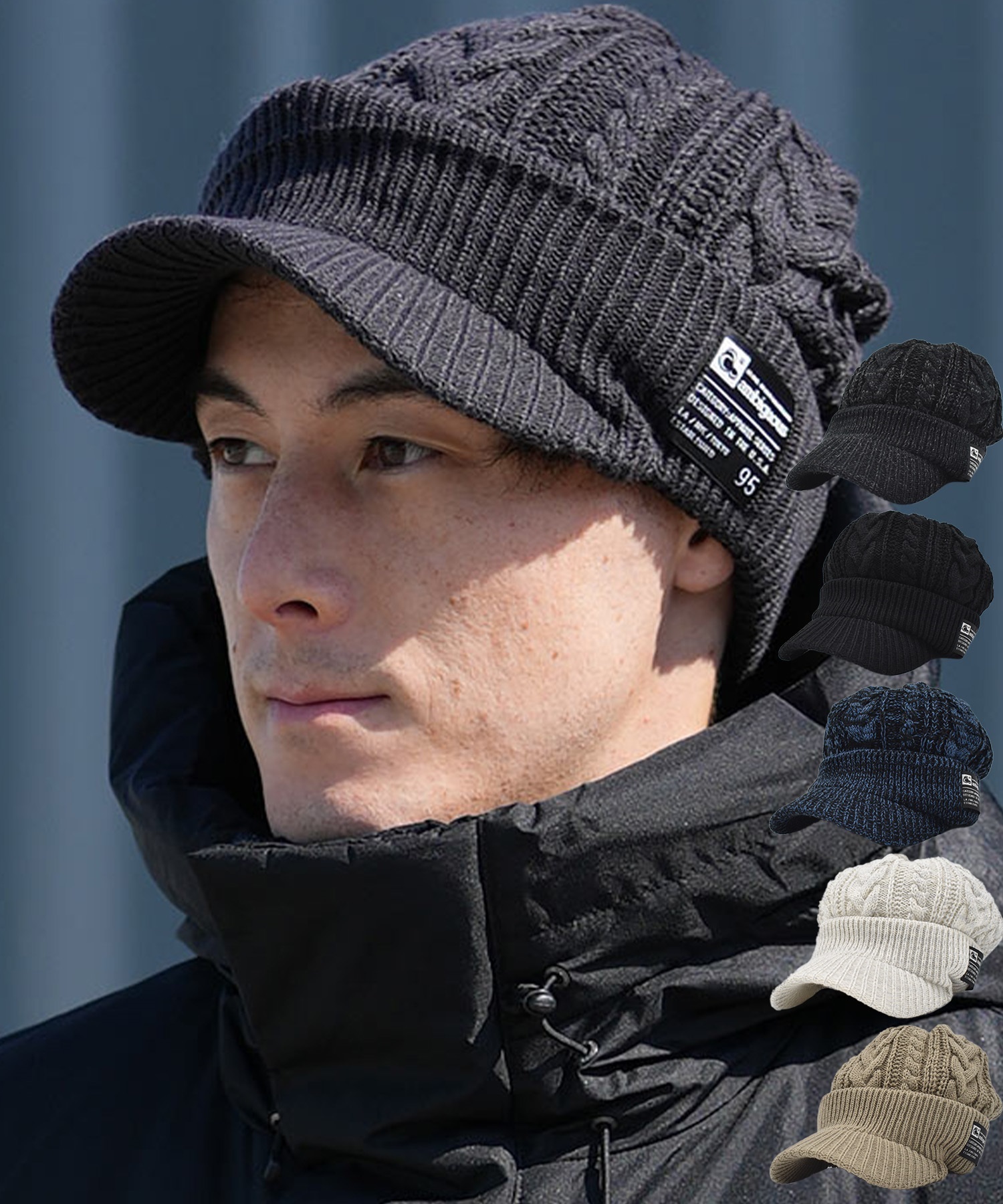 AMBIGUOUS アンビギュアス ニット帽 ビーニー ニットキャップ 防寒