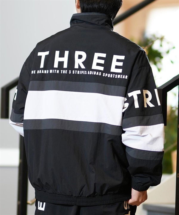 adidas アディダス アウター メンズ トラックジャケット ワーディング パック ルーズフィット メッシュ裏地付き ウーブンジャケット セットアップ対応 KQD39