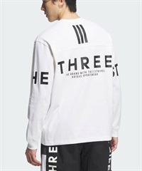 adidas アディダス 長袖 Tシャツ メンズ ロンT オーバーサイズ バックプリント KQD24