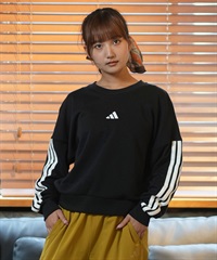 adidas アディダス トレーナー レディース エッセンシャルズ スリーストライプス クルースウェット KVC40