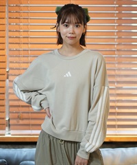 adidas アディダス トレーナー レディース エッセンシャルズ スリーストライプス クルースウェット KVC40