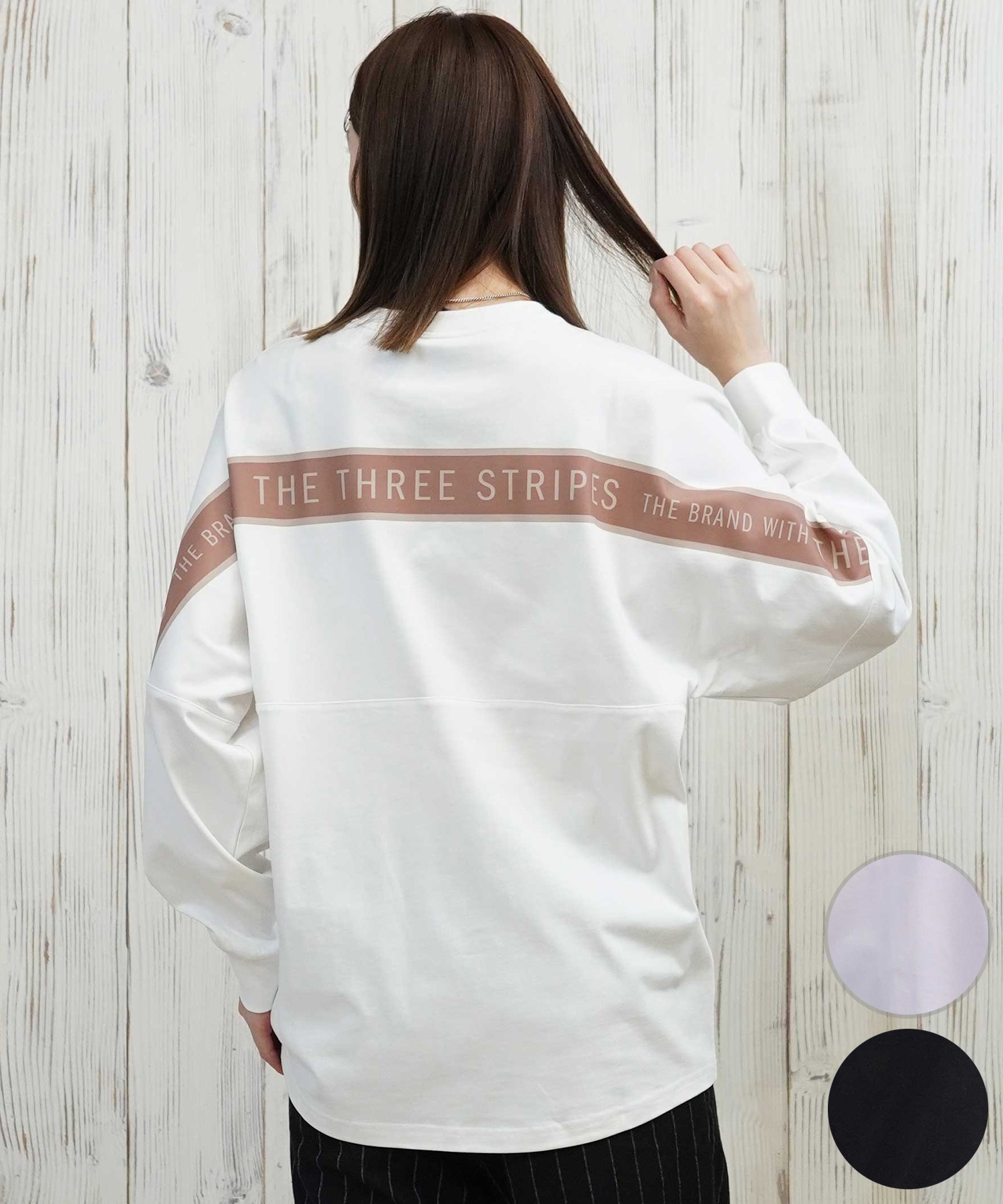 tシャツ adidas/アディダス バックテープ/ロンT CX380 レディース adidas アディダス 長袖 Tシャツ ロンT レディース バックテープ