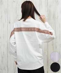 tシャツ adidas/アディダス バックテープ/ロンT CX380 レディース adidas アディダス 長袖 Tシャツ ロンT レディース バックテープ