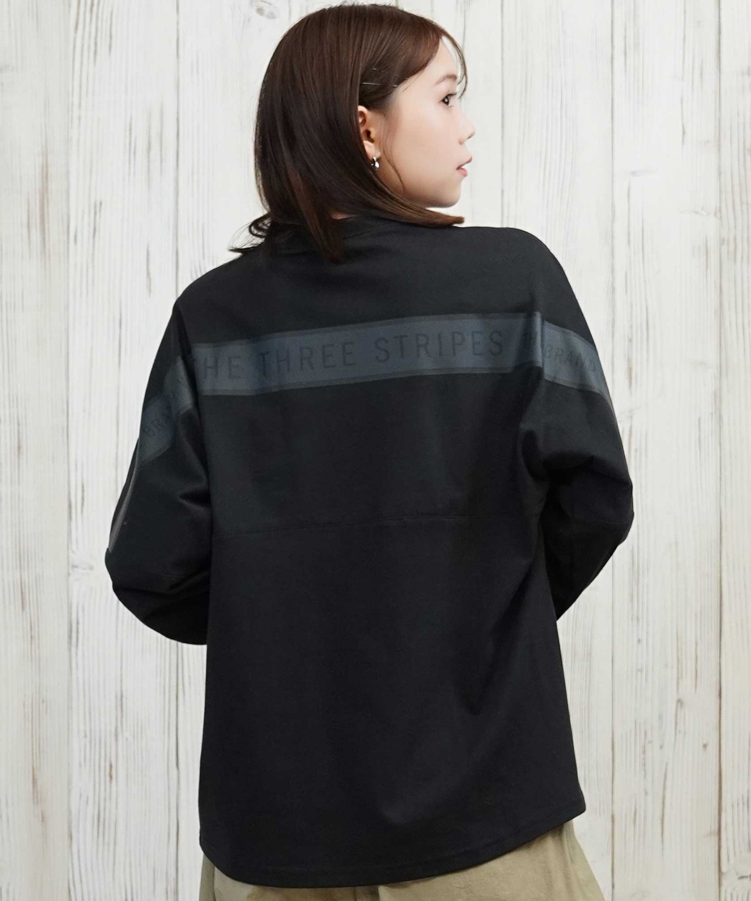 tシャツ adidas/アディダス バックテープ/ロンT CX380 レディース adidas アディダス 長袖 Tシャツ ロンT レディース バックテープ