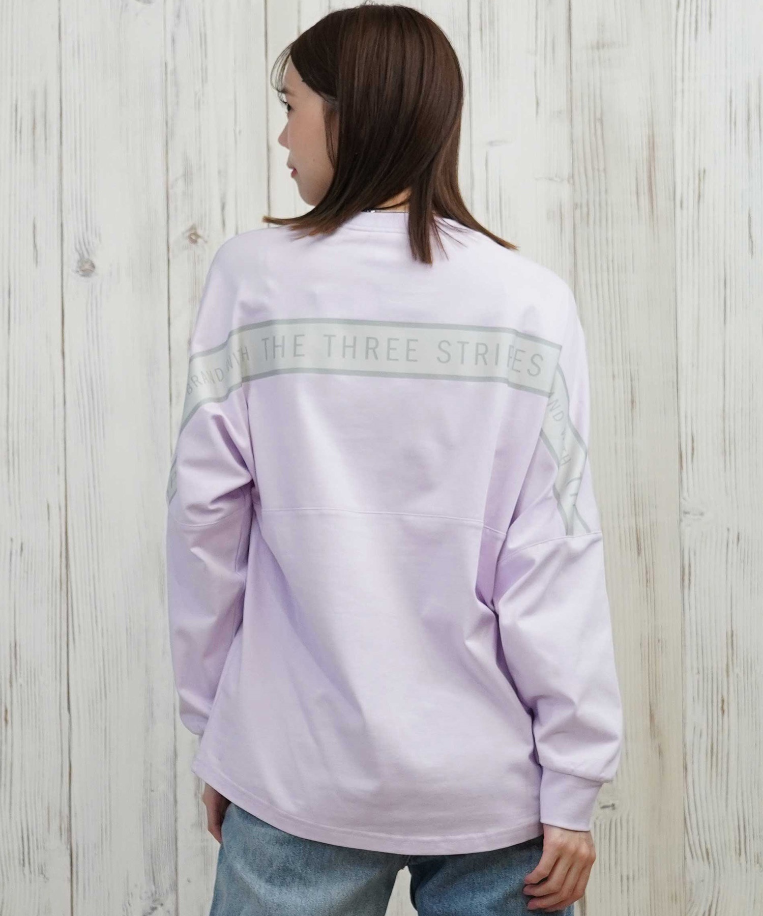 tシャツ adidas/アディダス バックテープ/ロンT CX380 レディース adidas アディダス 長袖 Tシャツ ロンT レディース バックテープ