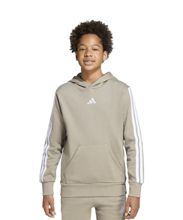 adidas アディダス プルオーバー パーカー キッズ ジュニア 子供 エッセンシャルズ スリーストライプス フレンチテリー KLJ43