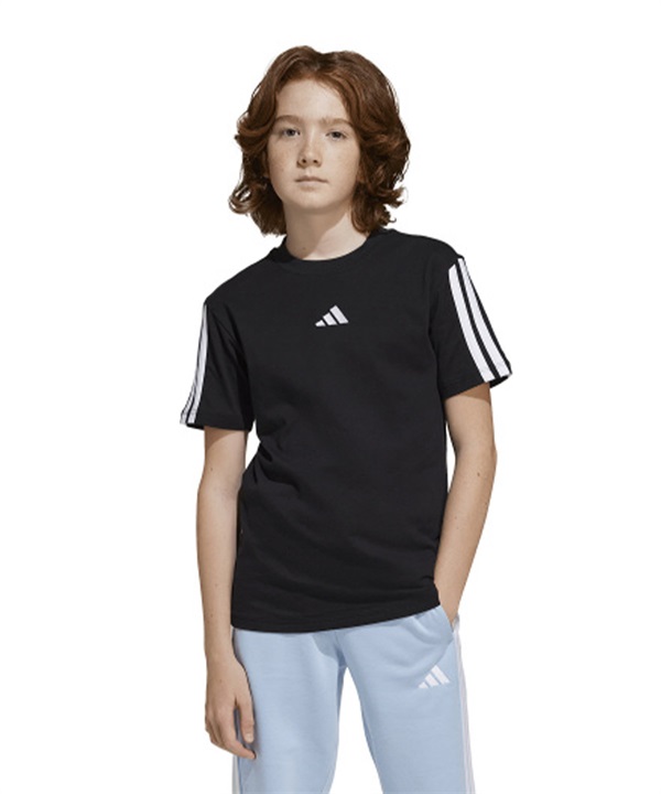 adidas アディダス 半袖 Tシャツ キッズ ジュニア ロゴ スリーストライプス エッセンシャルズ KRG92