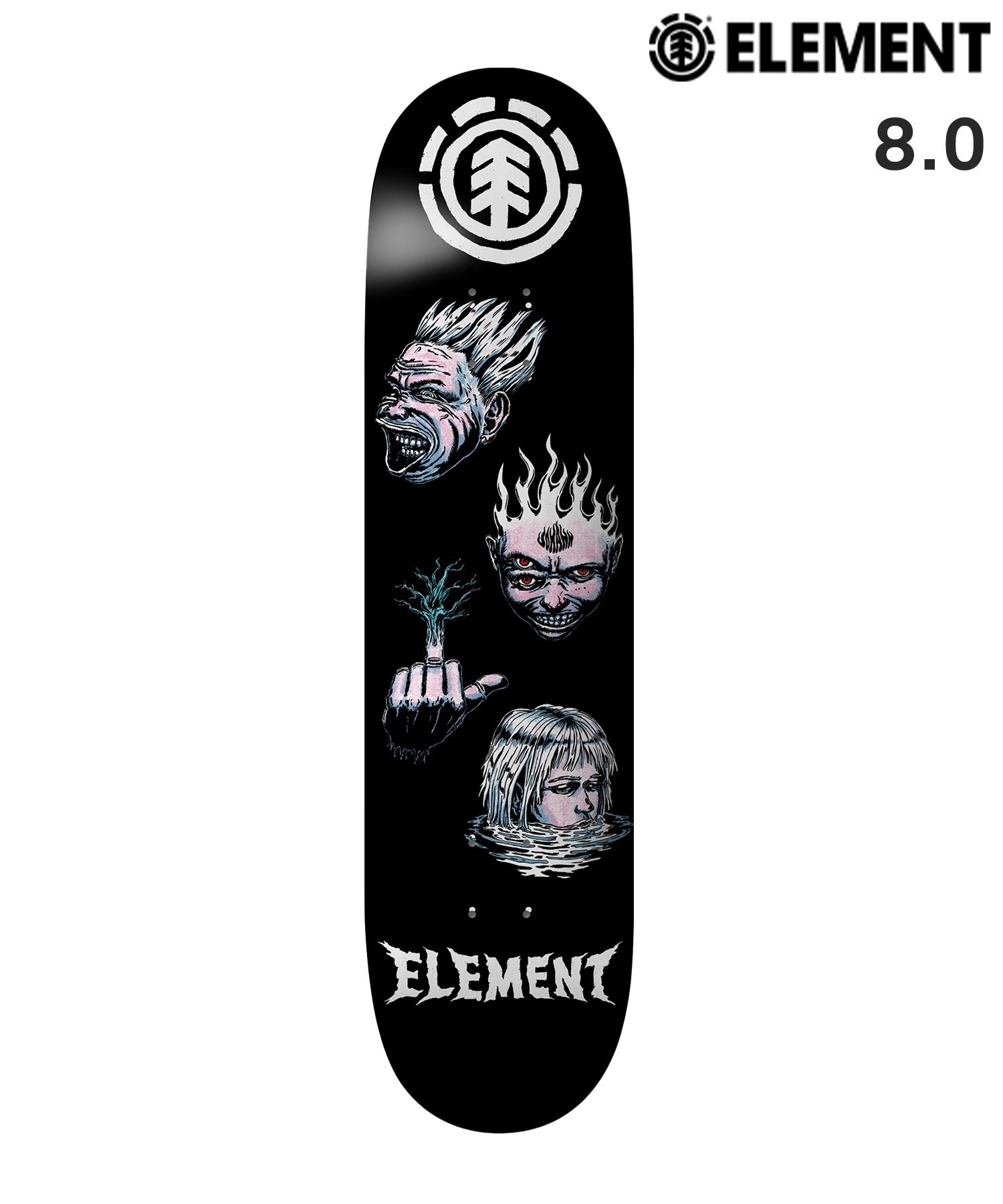 ELEMENT エレメント スケートボード デッキ 8.0inch JOHANN WWFE   ムラサキスポーツ