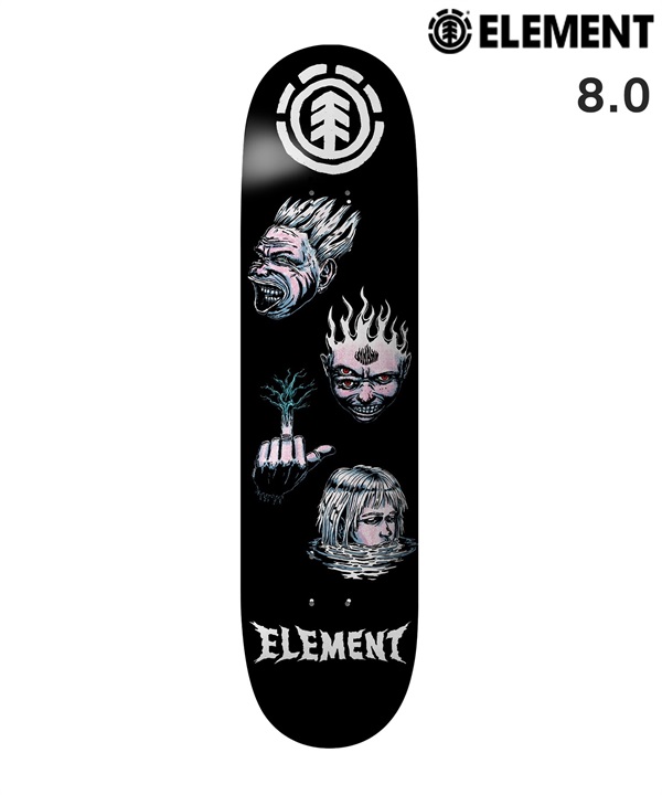ELEMENT エレメント スケートボード デッキ 8.0inch JOHANN WWFE   ムラサキスポーツ
