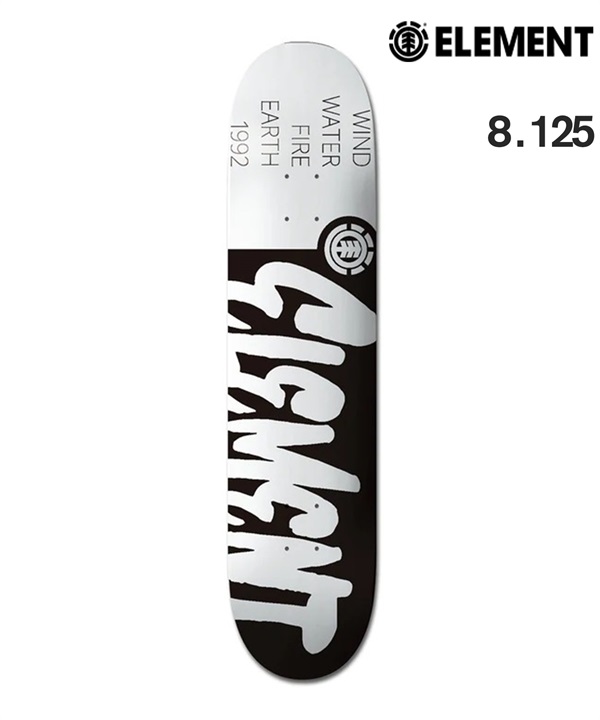 ELEMENT エレメント スケートボード デッキ 8.125inch PUFFYS BLACK ムラサキスポーツ