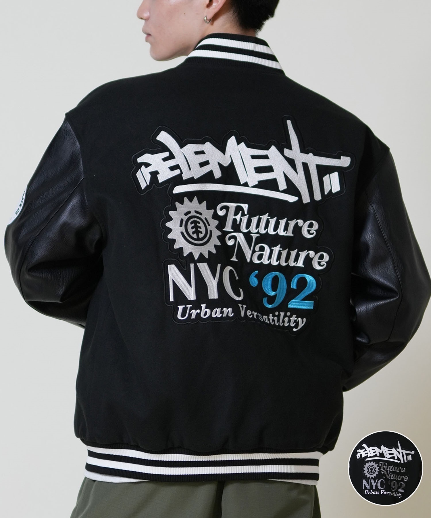 ELEMENT スカル スタジャン ELEMENT エレメント アウター ジャケット メンズ スタジャン 刺繍