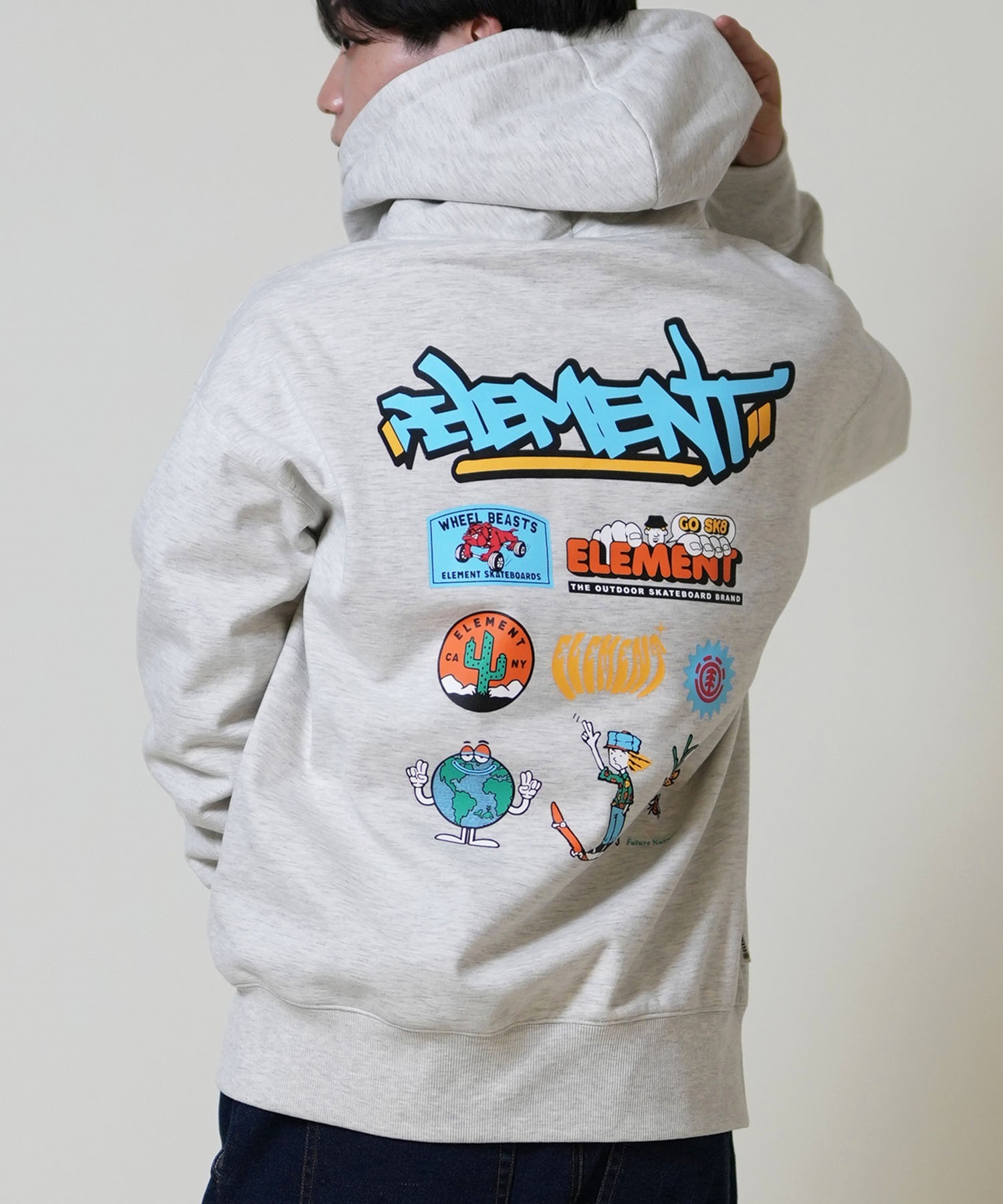 ELEMENT エレメント ジップアップ パーカー メンズ 撥水 防風 バック