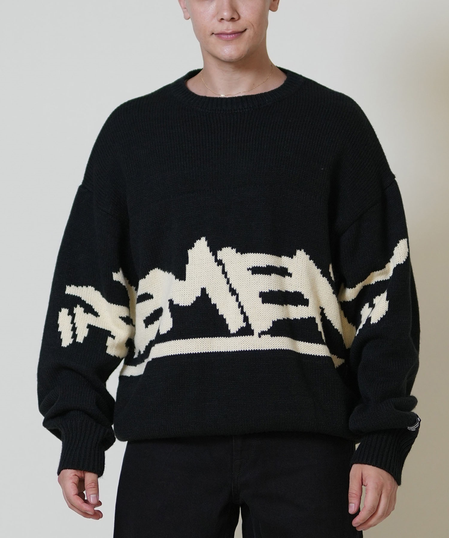 ELEMENT エレメント ニット セーター メンズ ロゴ TAG KNIT BF022-650 