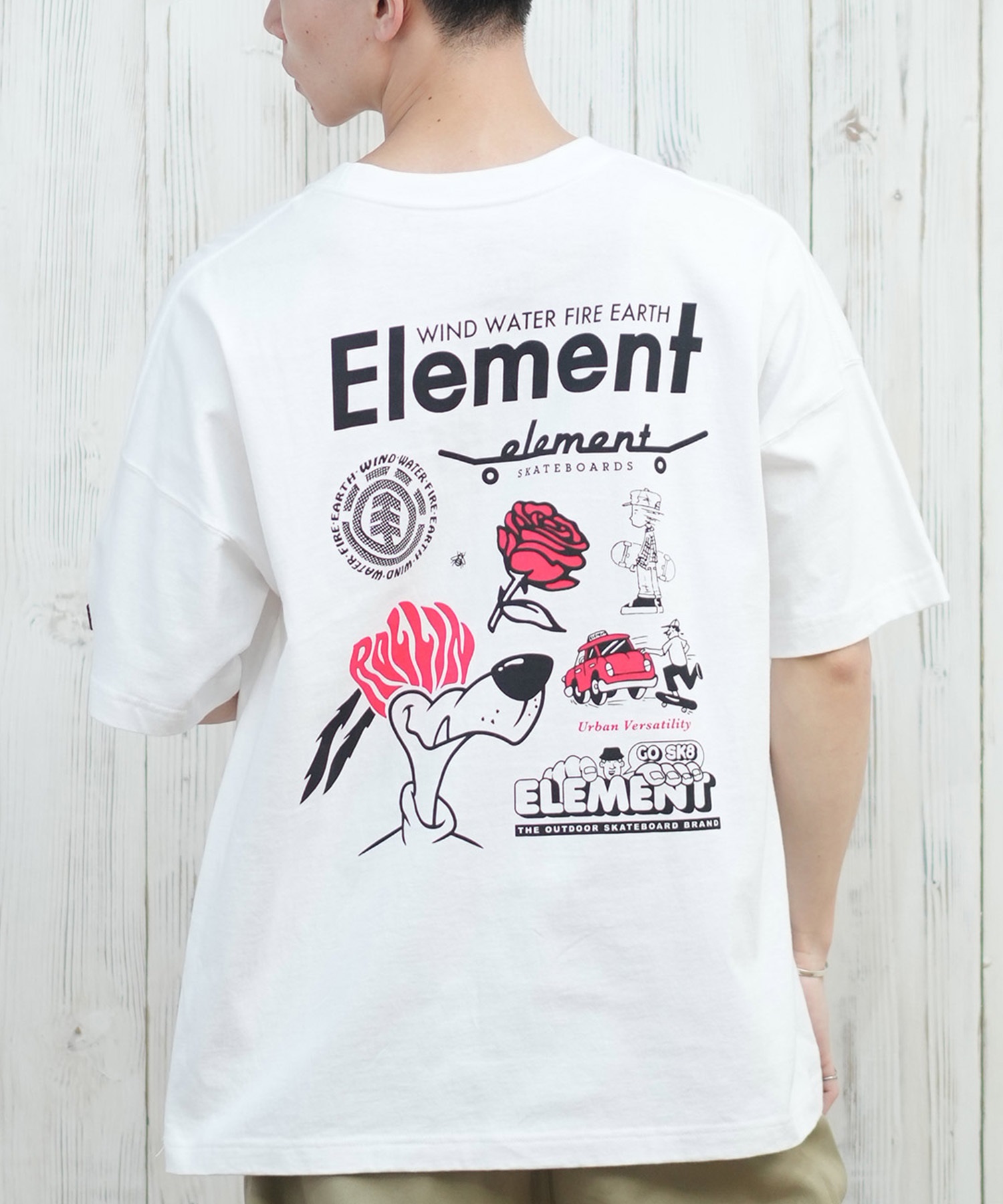 ELEMENT エレメント 半袖 Tシャツ メンズ バックプリント オーバー