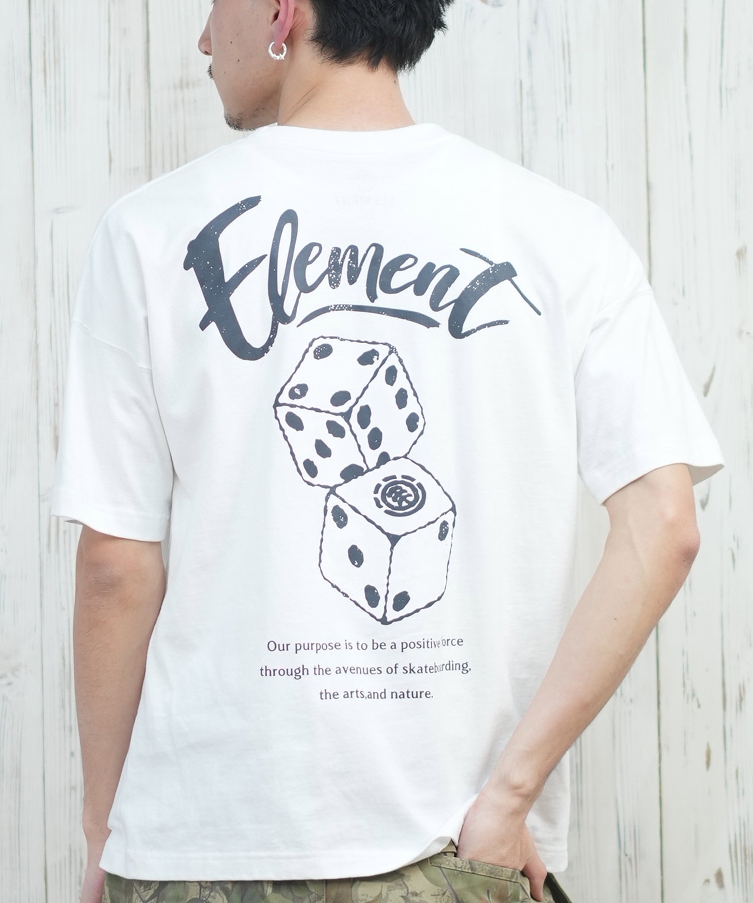 ELEMENT エレメント 半袖 Tシャツ メンズ バックプリント オーバー