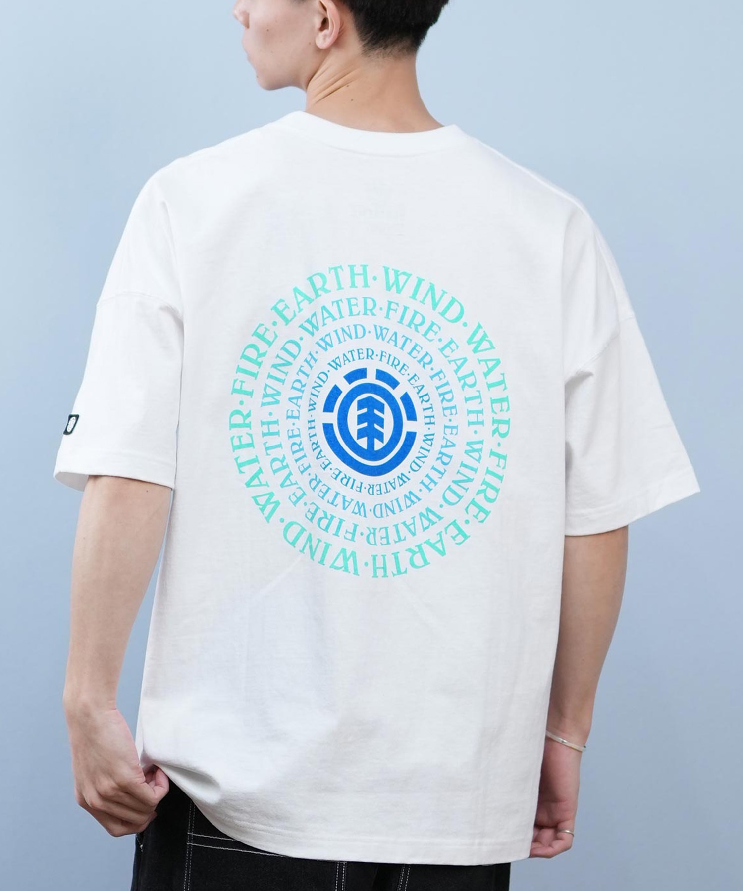 ELEMENT エレメント 半袖 Tシャツ メンズ バックプリント ドロップショルダー SEALERS SS BF021-229(WHT-M)