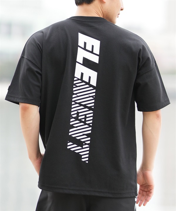 ELEMENT エレメント 半袖 Tシャツ メンズ バックプリント ドライタッチ オーバーサイズ STRAIGHT BACK SS BF02A-200