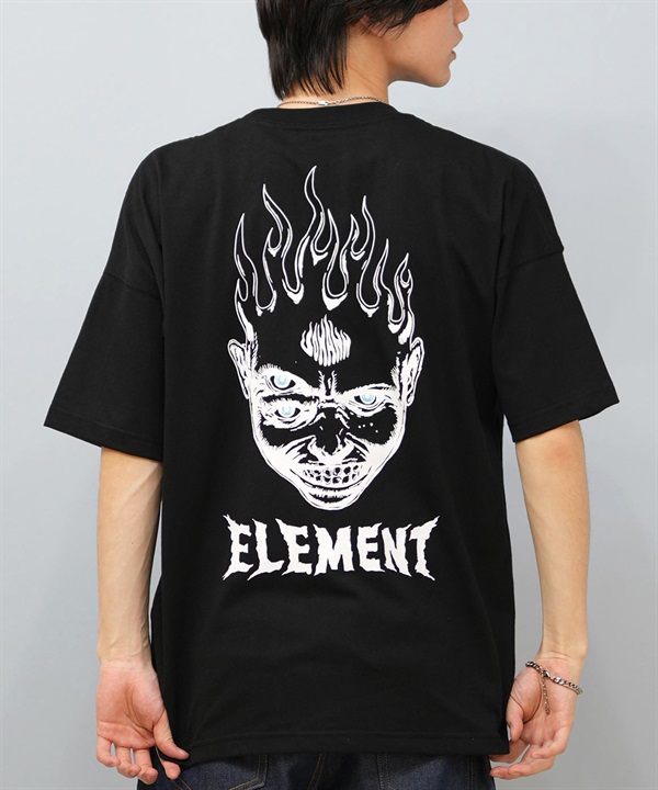 ELEMENT エレメント × JOHANN ヨハン コラボ 半袖 Tシャツ メンズ バックプリント オーバーサイズ BF02A-217