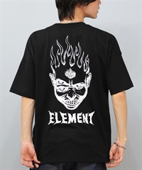 ELEMENT エレメント × JOHANN ヨハン コラボ 半袖 Tシャツ メンズ バックプリント オーバーサイズ BF02A-217(FBK-M)