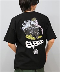 ELEMENT エレメント × JOHANN ヨハン コラボ 半袖 Tシャツ メンズ バックプリント オーバーサイズ BF02A-218(FBK-M)