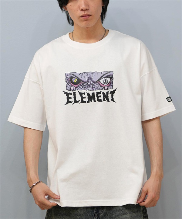 ELEMENT エレメント × JOHANN ヨハン コラボ 半袖 Tシャツ メンズ フロントプリント オーバーサイズ BF02A-219