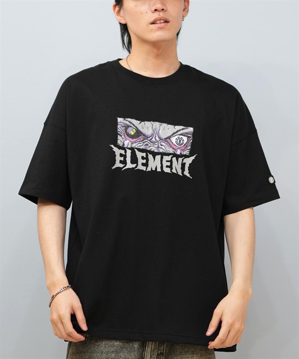 ELEMENT エレメント × JOHANN ヨハン コラボ 半袖 Tシャツ メンズ フロントプリント オーバーサイズ BF02A-219