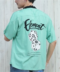 ELEMENT エレメント 半袖 シャツ メンズ ボーリングシャツ バックプリント DICE SHIRTS SS BF021-105