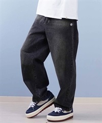 ELEMENT エレメント ロングパンツ デニム メンズ ロンパン ワイドシルエット ワンポイント セットアップ対応 BF021-704(BFAD-M)