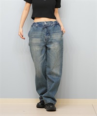 ELEMENT エレメント レディース ロングパンツ ワイドデニムパンツ ユニセックス BF023-707(FAD-F)