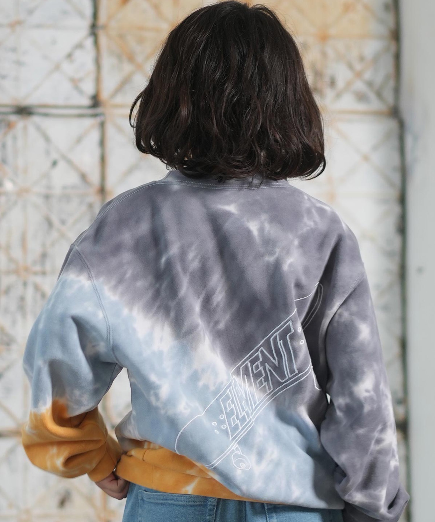 Kapitalタイダイ スケルトンデザイン トレーナー F セール】[ROUXDI PERFE ルゥディパフィー]フロント刺繍復刻デザイン