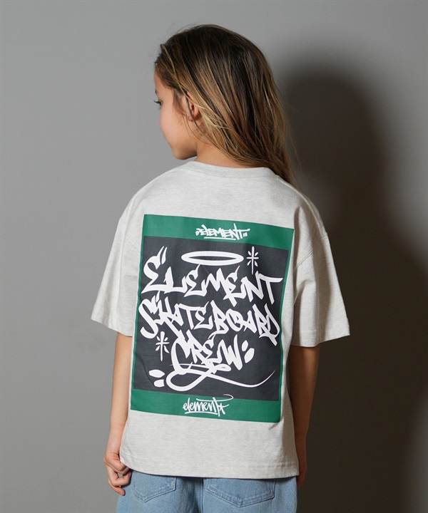 ELEMENT エレメント 半袖 Tシャツ キッズ バックプリント TAG SQUARE SS YOUTH BF025-231
