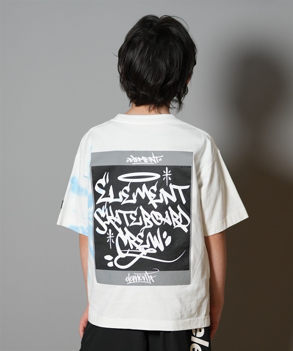 ELEMENT エレメント 半袖 Tシャツ キッズ バックプリント TAG SQUARE SS YOUTH BF025-231